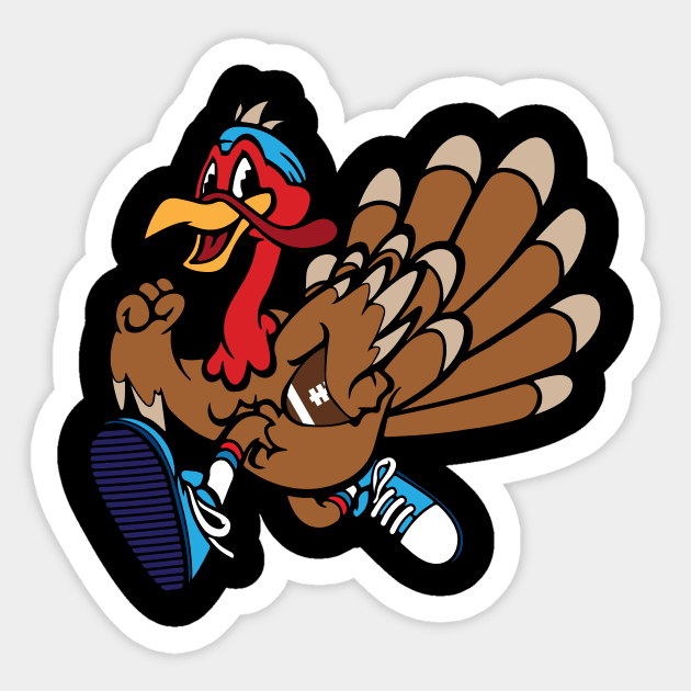 'Gobble Til You Wobble ' Cool Thanksgiving Football Sticker by ourwackyhome